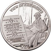Niue Half Dollar 1774 Declaration of Rights and Grievances 2023 Prooflike VIEW OF THE RIGHTS 1774 coin reverse Niue Half Dollar 1774 Declaration of Rights and Grievances 2023 Prooflike VIEW OF THE RIGHTS 1774 coin reverse
