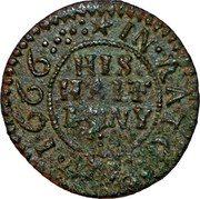 UK 1/2 Penny (London Ratcliff Highway. Rich Stiles) IN RATCLIFF 1666 HIS HALF PENY coin reverse UK 1/2 Penny (London Ratcliff Highway. Rich Stiles) IN RATCLIFF 1666 HIS HALF PENY coin reverse