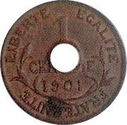 France 1 Centime (Essai) LIBERTE EGALITE - FRATERNITE 1 CENTIME 1901 coin reverse