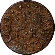 UK 1 Farthing (London Ratcliff Highway. Black Boay) V. N.E. IN RATCLIFF 1651 coin reverse UK 1 Farthing (London Ratcliff Highway. Black Boay) V. N.E. IN RATCLIFF 1651 coin reverse
