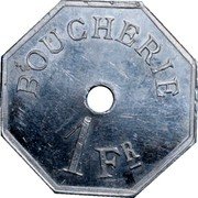 France 1 Franc Commune Thaon-les-Vosges 1916 ND BOUCHERIE 1 FR coin reverse France 1 Franc Commune Thaon-les-Vosges 1916 ND BOUCHERIE 1 FR coin reverse