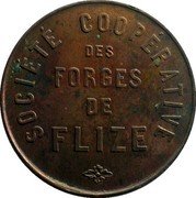 France 1 Franc (Societe Cooperative des Forges de Flize) SOCIÉTÉ COOPERATIVE DES FORGER DE FLIZE coin obverse France 1 Franc (Societe Cooperative des Forges de Flize) SOCIÉTÉ COOPERATIVE DES FORGER DE FLIZE coin obverse