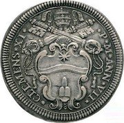 Italy 1 Testone (Clement XI) KM# 694a CLEMENS XI P M ANN VII coin obverse Italy 1 Testone (Clement XI) KM# 694a CLEMENS XI P M ANN VII coin obverse