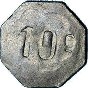 France 10 Centimes Bordeaux. Military Cooperative Society 1920 ND 10 C_ coin reverse