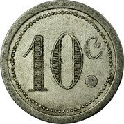 France 10 Centimes Commune of Guise 1921  10C. coin reverse