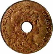 France 10 centimes (Daniel-Dupuis Essai Perforated) REPUBLIQUE FRANCAISE coin obverse