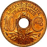 France 10 Centimes (Essai by Lindauer) 10 CMES 19 35 LIBERTÉ ÉGALITÉ FRATERNITÉ coin reverse France 10 Centimes (Essai by Lindauer) 10 CMES 19 35 LIBERTÉ ÉGALITÉ FRATERNITÉ coin reverse