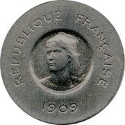 France 10 Centimes (Essai by Rude) REPUBLIQUE FRANCAISE 1909 coin obverse France 10 Centimes (Essai by Rude) REPUBLIQUE FRANCAISE 1909 coin obverse