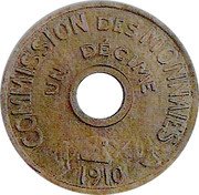 France 10 Centimes Essai. Un Decime 1910  COMMISSION DES MONNAIES UN DECIME 1910 coin obverse France 10 Centimes Essai. Un Decime 1910  COMMISSION DES MONNAIES UN DECIME 1910 coin obverse