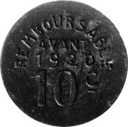 France 10 Centimes Modern Republic Decimal Coinage REMBOURSABLE AVANT 1920 10C coin reverse