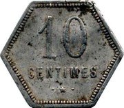 France 10 Centimes (French Overseas Department) KM# Tn2 10 CENTIMES coin reverse France 10 Centimes (French Overseas Department) KM# Tn2 10 CENTIMES coin reverse