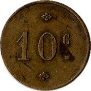 France 10 Centimes (Grand Cafe Continental. Carcassonne) 10 C coin reverse France 10 Centimes (Grand Cafe Continental. Carcassonne) 10 C coin reverse