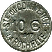 France 10 Centimes (La Rochelle) STE DU COMMERCE 10 CES 1917 LA ROCHELLE coin obverse
