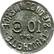 France 10 Centimes (La Rochelle)  coin reverse