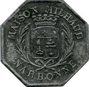 France 10 Centimes Narbonne. Aude. Maison Milhaud 1917 MAISON MILHAUD NARBONNE coin reverse France 10 Centimes Narbonne. Aude. Maison Milhaud 1917 MAISON MILHAUD NARBONNE coin reverse