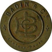 France 10 Centimes Paris. Seine. Badin & Cie ND (1917) BADIN & CIE CARTAUX PARIS coin reverse France 10 Centimes Paris. Seine. Badin & Cie ND (1917) BADIN & CIE CARTAUX PARIS coin reverse