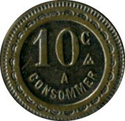 France 10 Centimes Paris. Seine. Bar Maurice ND (1917) 10 C A CONSOMMER coin obverse France 10 Centimes Paris. Seine. Bar Maurice ND (1917) 10 C A CONSOMMER coin obverse