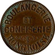 France 10 Centimes Paris. Seine. Hungarian Bakery and Confectionery. Expo 1900 1900 BOULANGERIE ET CONFISERIE HONGROISE coin reverse