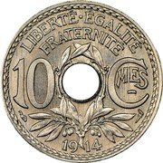 France 10 Centimes (Piedfort) KM# P270 LIBERTÉ ÉGALITÉ FRATERNITÉ 10 CMES 1914 coin reverse France 10 Centimes (Piedfort) KM# P270 LIBERTÉ ÉGALITÉ FRATERNITÉ 10 CMES 1914 coin reverse