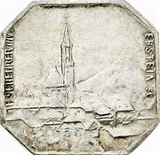 France 10 Centimes Thann. Alsace 1918 F. SCHEURER INV. EBSTEIN SC. coin obverse France 10 Centimes Thann. Alsace 1918 F. SCHEURER INV. EBSTEIN SC. coin obverse