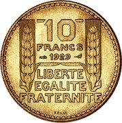 France 10 Francs Pattern of Turin 1929  Essai 10 FRANCS 1929 LIBERTE EGALITE FRATERNITE ESSAI coin reverse France 10 Francs Pattern of Turin 1929  Essai 10 FRANCS 1929 LIBERTE EGALITE FRATERNITE ESSAI coin reverse