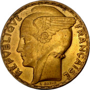 France 100 Francs (Essai by Bazor) REPVBLIQUE FRANÇAISE L. BAZOR coin obverse