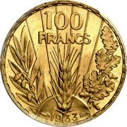 France 100 Francs Essai Proof by Bazor 1933 c+w 100 FRANCS 1933 coin reverse