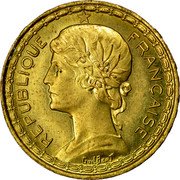 France 100 Francs Pattern of Guilbert 1929  Essai KM# E54a REPUBLIQUE FRANÇAISE coin obverse France 100 Francs Pattern of Guilbert 1929  Essai KM# E54a REPUBLIQUE FRANÇAISE coin obverse