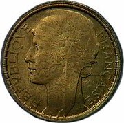France 100 Francs Trial of Jean Baptiste Merlen 1929  KM# Pn102 REPVBLIQVE FRANÇAISE MERLEN coin obverse