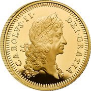 UK 100 Pounds (British Monarchs. King Charles II) CAROLVS II DEI GRATIA coin reverse UK 100 Pounds (British Monarchs. King Charles II) CAROLVS II DEI GRATIA coin reverse