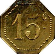 France 15 Centimes Remiremont. A la Croix de Lorraine 1915 ND 15 C coin reverse France 15 Centimes Remiremont. A la Croix de Lorraine 1915 ND 15 C coin reverse