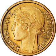 France 2 Francs Essai by Morlon 1931 c+w KM# E64 REPUBLIQUE FRANÇAISE MORLON coin obverse France 2 Francs Essai by Morlon 1931 c+w KM# E64 REPUBLIQUE FRANÇAISE MORLON coin obverse
