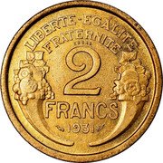France 2 Francs Essai by Morlon 1931 c+w KM# E64 LIBERTE EGALITE FRATERNITE 2 FRANCS 1931 ESSAI coin reverse France 2 Francs Essai by Morlon 1931 c+w KM# E64 LIBERTE EGALITE FRATERNITE 2 FRANCS 1931 ESSAI coin reverse
