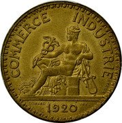 France 2 Francs (Hermes Piedfort Essai) KM# PA297 2 FRANCS BON POUR BR.AL. CHAMBRES DE COMMERCE DE FRANCE coin obverse France 2 Francs (Hermes Piedfort Essai) KM# PA297 2 FRANCS BON POUR BR.AL. CHAMBRES DE COMMERCE DE FRANCE coin obverse