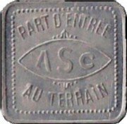 France 20 Centimes (Association Sportive Carcassonnaise. Carcassonne) ASC PART D'ENTRÉE AU TERRAIN coin obverse
