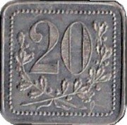 France 20 Centimes (Association Sportive Carcassonnaise. Carcassonne) 20 coin reverse