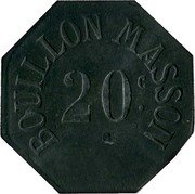 France 20 Centimes Paris. Seine. Bouillon Masson 1917 ND 20 C. BOUILLON MASSON coin obverse France 20 Centimes Paris. Seine. Bouillon Masson 1917 ND 20 C. BOUILLON MASSON coin obverse