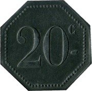 France 20 Centimes Paris. Seine. Bouillon Masson 1917 ND 20 C coin reverse France 20 Centimes Paris. Seine. Bouillon Masson 1917 ND 20 C coin reverse