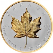 Canada 20 Dollars Maple Leaf 35th Anniversary 2023 Ultra High Relief CANADA FINE SILVER 1 OZ ARGENT PUR 9999 coin reverse Canada 20 Dollars Maple Leaf 35th Anniversary 2023 Ultra High Relief CANADA FINE SILVER 1 OZ ARGENT PUR 9999 coin reverse