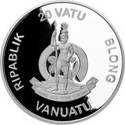 Vanuatu 20 Vatu (Carbon Neutral. Lungs of the Earth) LONG GOD YUMI STANAP 20 VATU RIPABLIK BLONG VANUATU coin obverse Vanuatu 20 Vatu (Carbon Neutral. Lungs of the Earth) LONG GOD YUMI STANAP 20 VATU RIPABLIK BLONG VANUATU coin obverse