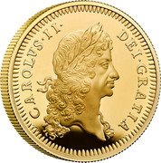 UK 200 Pounds (British Monarchs. King Charles II) CAROLVS II DEI GRATIA coin reverse UK 200 Pounds (British Monarchs. King Charles II) CAROLVS II DEI GRATIA coin reverse