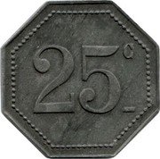 France 25 Centimes A L'Aiglon. Narbonne. Aude 1917 25 C coin obverse