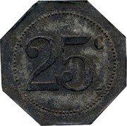 France 25 Centimes Castres. DPA Cooperative Restaurant 1916 ND 25 C coin reverse