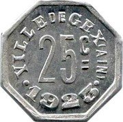 France 25 Centimes Commune of Gex 1923  VILLE DE GEX (AIN) 25C= 1923 coin reverse France 25 Centimes Commune of Gex 1923  VILLE DE GEX (AIN) 25C= 1923 coin reverse