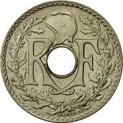 France 25 Centimes (Essai by Lindauer) KM# E68 RF EM LINDAUER coin obverse France 25 Centimes (Essai by Lindauer) KM# E68 RF EM LINDAUER coin obverse