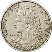 France 25 Centimes (Essai) KM# E38 A.PATEY RÉPUBLIQUE FRANÇAISE coin obverse