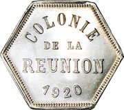 France 25 Centimes (French Overseas Department) KM# Tn3 COLONIE DE LA REUNION 1920 coin obverse France 25 Centimes (French Overseas Department) KM# Tn3 COLONIE DE LA REUNION 1920 coin obverse
