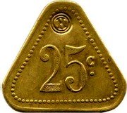 France 25 Centimes (Le Havre. General of Tramways) 25 C. coin reverse