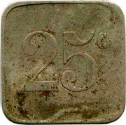 France 25 Centimes Brasserie La Biere. Paris ND (1917) 25 C coin obverse France 25 Centimes Brasserie La Biere. Paris ND (1917) 25 C coin obverse
