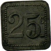 France 25 Centimes Paris. Bellevilloise - Boyer 1917 ND (no date) 25 C coin obverse